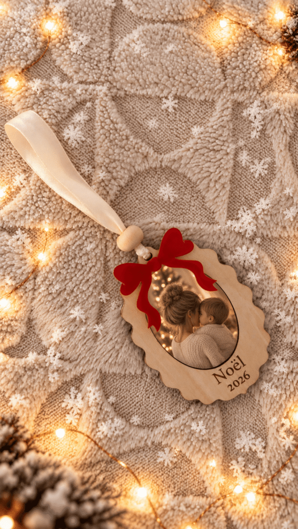 Suspension de Noël personnalisée avec photo