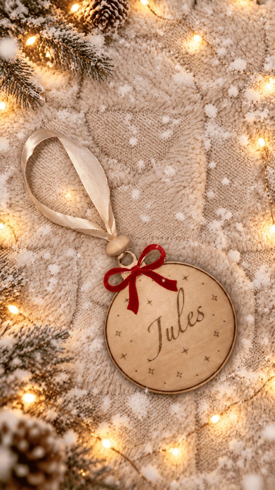 suspension de noël ruban